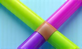 Colorful pipes crossing each other representing data flow